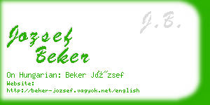 jozsef beker business card